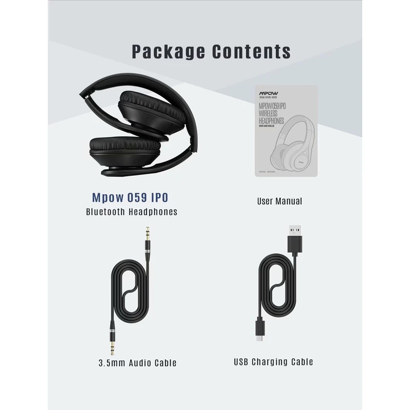 هدفون بلوتوثی امپو MPOW 059 LITE مدل BH393A - تصویر 6
